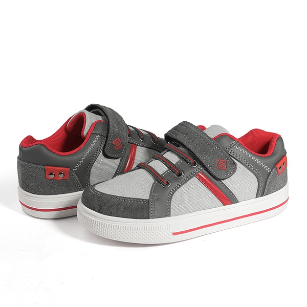[LilLegends TimberTot] Kids Lightweight Fashion Sneakers - GREY RED - 5